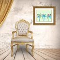 thumbnail image 3 of DeRice, Julie 24x19 Gold Ornate Wood Framed with Double Matting Museum Art Print Titled - Funky Palm Trees, 3 of 4