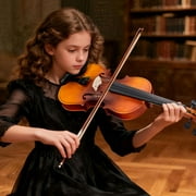 Alvantor 4/4 Full Size Right-Handed Acoustic Violin Beginner Set with Case, Bow, Rosin, Tuner, Shoulder Rest & Strings