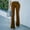 Brown, variant on Idoravan Womens Casual Flared Pants Women's Fashion Slim Fit Comfortable Solid Color Pocket Casual Flared Pants