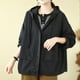 thumbnail image 4 of Sudadera con cremallera para mujer,Chaqueta con capucha de color liso para mujer, top informal de manga corta, poliéster, ligera y cómoda, uso diario, sopatenor, 4 of 7