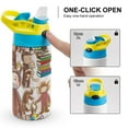thumbnail image 4 of Kids Insulated Stainless Steel Cup Curious George Water Bottle with Covered Pop-Up Straw for Boy Girls, 4 of 8
