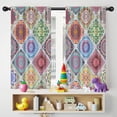 thumbnail image 5 of Blackout Kids Curtains,Multicolor Ethnic Mandala Pattern Childrens Insulated Curtains Set Of 2,Bedroom Essentials,Toddler Room Decor 42x54in(106x137cm), 5 of 5