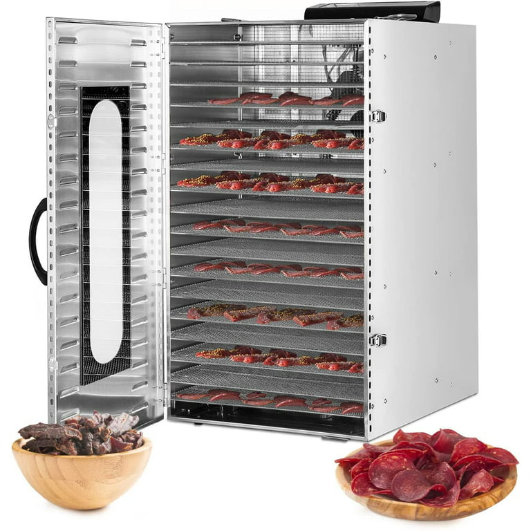 Meat Dehydrator for Jerky Maker Commercial Dehydrater 16 Trays Large Food  Dryer