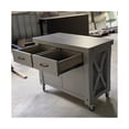 thumbnail image 3 of Modern Luxury Kitchen Cooking Table Mobile Multi Functional Cutting Table Bar Table Meal Side Cabinet, 3 of 6