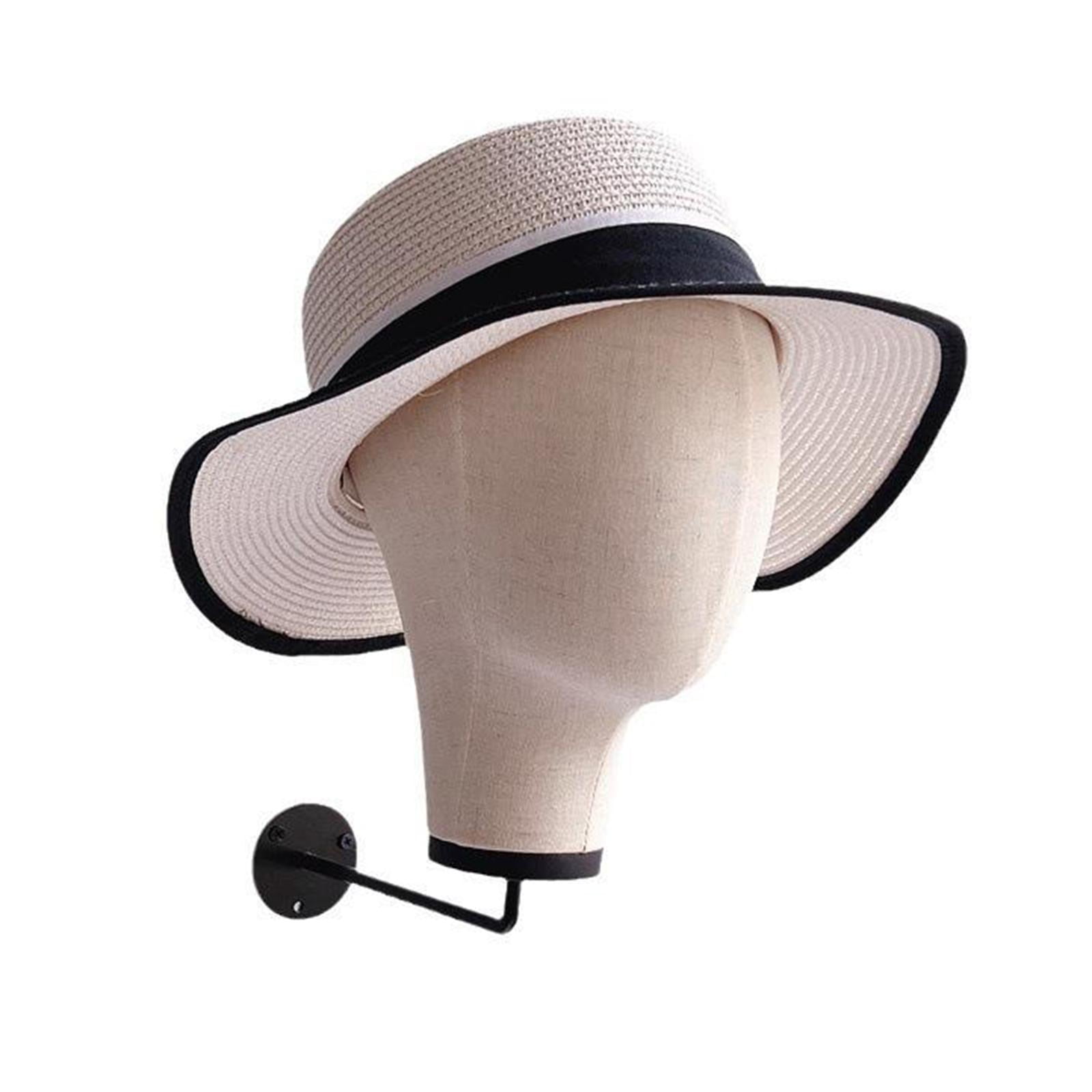 Gazechimp Mannequin Head Wall Mount Easy to Use for s Hats Caps for Salon Shop Home