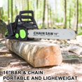 thumbnail image 2 of 16 Inch Cordless Chainsaw, Brushless Motor Electric Chainsaw, Battery Powered Chainsaw with 2 x 4Ah Batteries, Auto-Lubrication Chain Saw for Tree Felling, Pruning, Logging and Firewood, 2 of 8