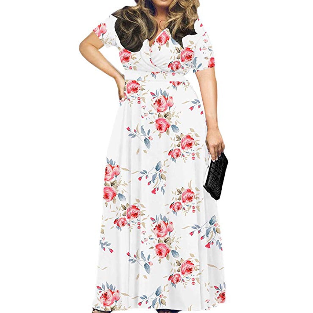 Loose Plain Casual Long Maxi Dress 
