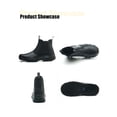 thumbnail image 6 of SKIUHS Men's Chelsea Style Steel Toe Work Boots – Waterproof Faux Leather, Oil & Chemical Resistant, Slip & Puncture Proof Industrial Safety Boots, 6 of 8