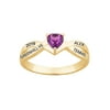 Freestyle, 18K Gold over Sterling Heart Birthstone Class Ring, Personalized, High School or College Graduation