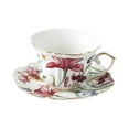 thumbnail image 2 of Juego de de café de cerámica, de café y platillo, fácil de limpiar, diseño floral, de , de té para uso comercial, fiesta de té A, 2 of 9