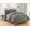 Gray, variant on Luxury Goose Down Alternative 8PC Comforter Set - All Season Pintuck Style , Full/Queen, Gray