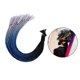 thumbnail image 5 of Mujeres Hombres Casco de motocross de Peluca rizada Casco de pelo Negro Azul Gris Sharpla Pelo de la peluca de cola de caballo, 5 of 7