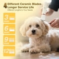 thumbnail image 4 of 4-in-1 Dog Grooming Clippers Kit with Quiet Motor and Waterproof Design for Small Dogs and Cats, 4 of 7