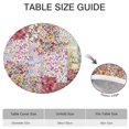 thumbnail image 6 of Pioneer Flower Floral Print Pattern Round Fitted Tablecloth with Elastic Edge,Dining Table Cover Waterproof,Outdoor Round Tablecloth for Camping,Dining,Indoor and Outdoor, 6 of 7