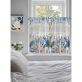 thumbnail image 3 of Blue Starfish Coastal Bathroom Window Curtain, Eucalyptus Summer Nautical Shell Vintage Light Filtering Coffee Kitchen Curtains, Bedroom Living Room Curtains 2 Panel 84"x54", 3 of 6