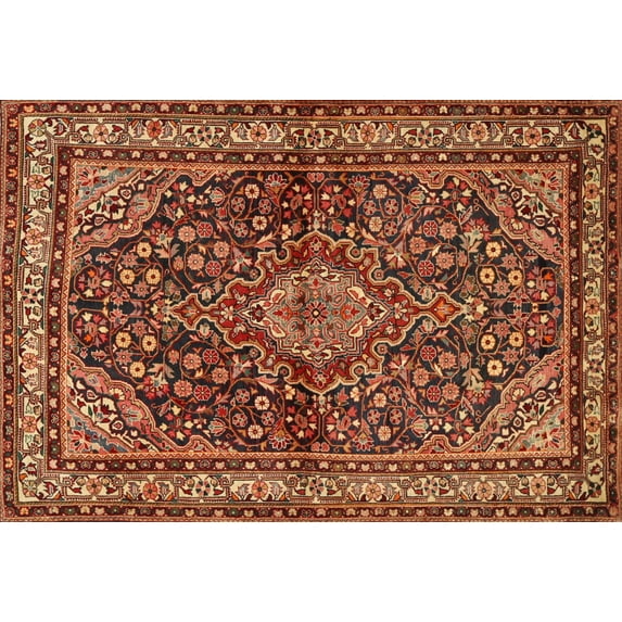 Ahgly Company Indoor Rectangle Traditional Saffron Red Persian Area Rugs, 10' x 13'