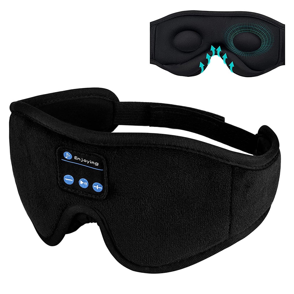 Sleep Headphones Eyemask, Bluetooth, Blackout Adjustable Eyeshade with