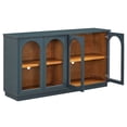 thumbnail image 2 of Modern Sideboard Cabinet, Buffet Sideboard Table, Console Storage Cabinet With Arched Glass Doors, Floor Storage Console Table For Home Office Kitchen Entryway, 2 of 9