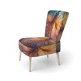 thumbnail image 3 of Designart "Opulent Fantasy Dress II" Orange Chaise d'Appoint Mode Rembourrée - Fauteuil Charmant pour Salon, 3 of 7