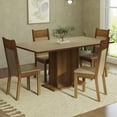 thumbnail image 2 of Juego de Comedor Mesa con Tablero de Madera 4 Sillas Crema/Marrón/Beige Elisa Madesa, 2 of 7