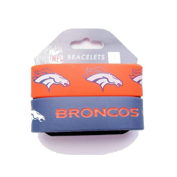 Denver Broncos Wide Wristbands (2 Pack)