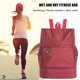 thumbnail image 4 of Mochila de gimnasio para mujer Bolso de fitness de separación húmeda y seca multifuncional (rojo), 4 of 5