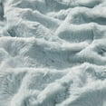 thumbnail image 4 of Madison Park 100 Percent Polyester Solid Brushed Long Fur Throw in Aqua Blue, 4 of 7