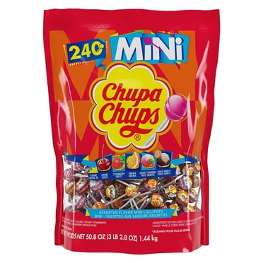 Chupa Chups Cremosa Lollipops Assorted Creamy Flavors - 60 Pieces, Mexican Candy