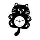 thumbnail image 4 of Reloj de pared con forma de gato, silencioso, bonito, multifuncional, fácil de instalar, creativo, para habitación de niños, decoración de interiores, negro, 4 of 8