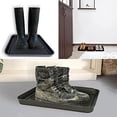 thumbnail image 3 of Bandeja para botas, paquete de 3, bandeja para zapatos para entrada interior (13,8 x 10,8 x 1,2 pulgadas), bandeja de plástico de goma para proteger el piso, bandeja para zapatos mojados con lluvia y, 3 of 6