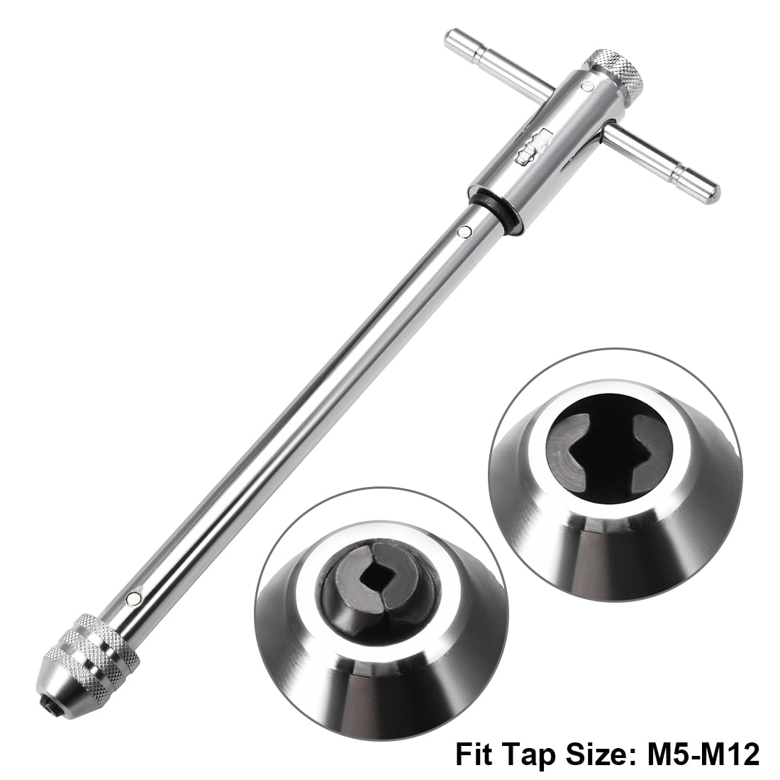 T-Handle Tap Wrench Handle M5-M12 295mm Body Adjustable Ratcheting Tap ...