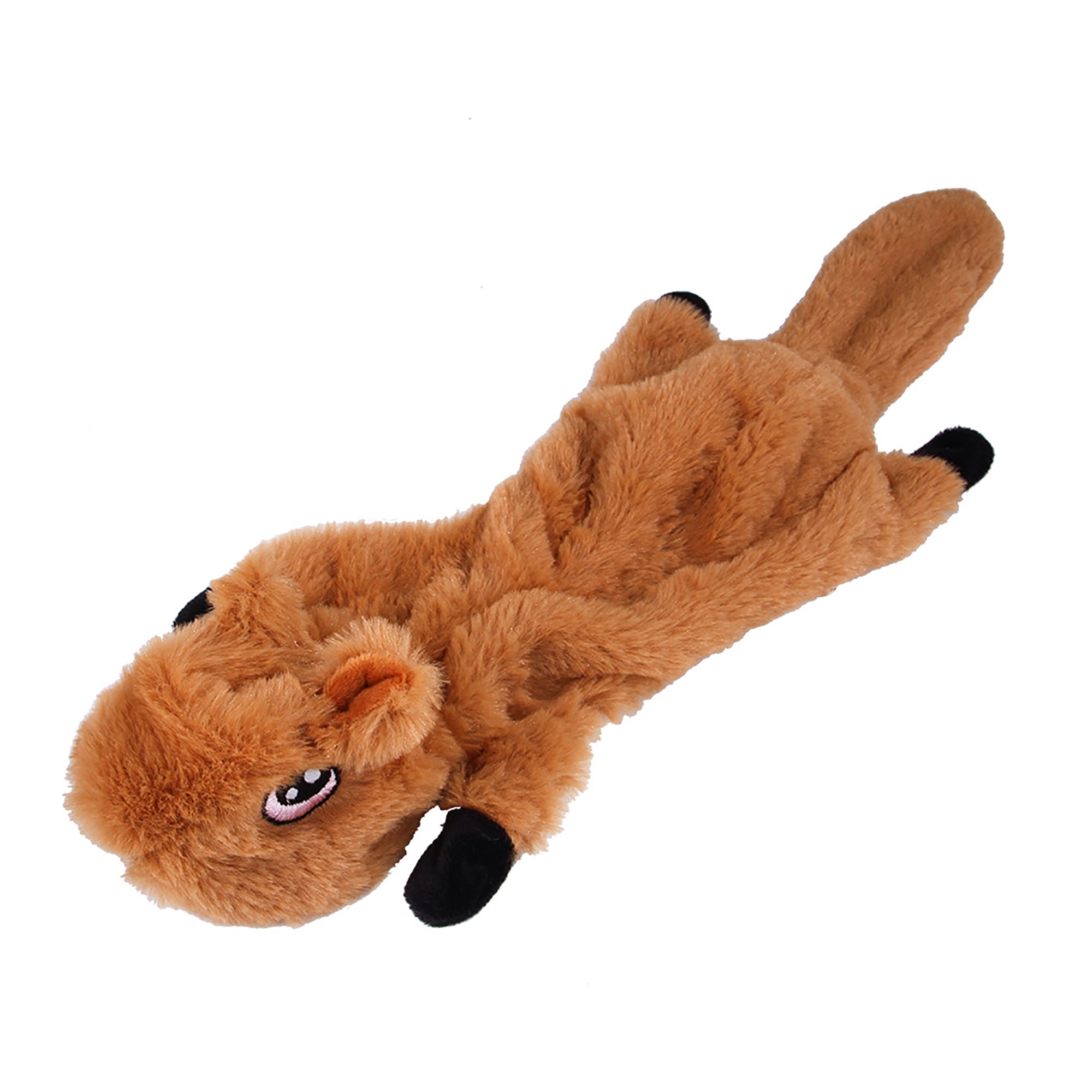 Kepooman No Stuffing Squeaky Dog Toy for Small Medium Large Dog, Pet Plush Animals Chew Toy for Teething Chewing and Playtime, Single, Squirrel Kepooman No Stuffing Squeaky Dog Toy for Small Medium Large Dog, Pet Plush Animals Chew Toy for Teething Chewing and Playtime, Single, Squirrel
