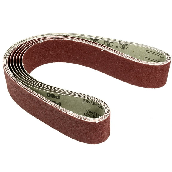 Uxcell 2" x 42" 80 Grit Lapped Joint Aluminum Oxide Sanding Belts 6 Pack