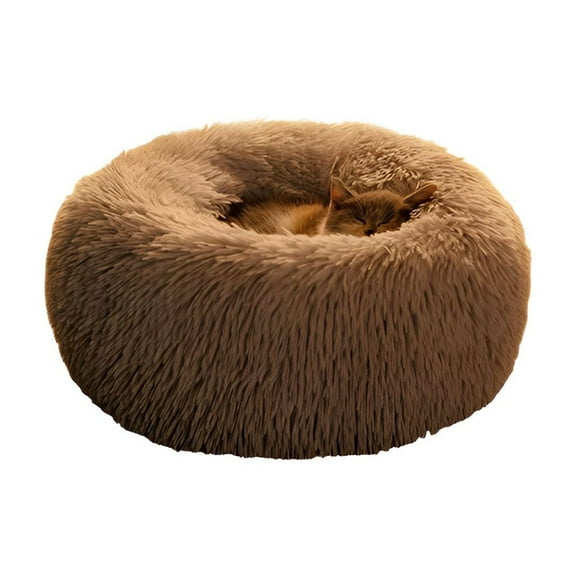 AUQ Cat Bed,15.75*15.75*5.91"Cat Beds for Indoor Cats,Plush Small Cat Bed for All Cats of Ages