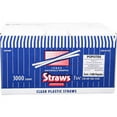 thumbnail image 2 of Comet 7-3/4" Wrapped Plastic Straws, Clear, 3000 ct, 2 of 2