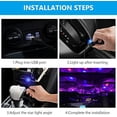 thumbnail image 4 of Luz LED de ambiente para techo, proyector de estrellas para coche con activación por sonido por USB, luz nocturna, luz LED romántica decorativa para techo de coche, 3 colores - 9 luces E, 4 of 5