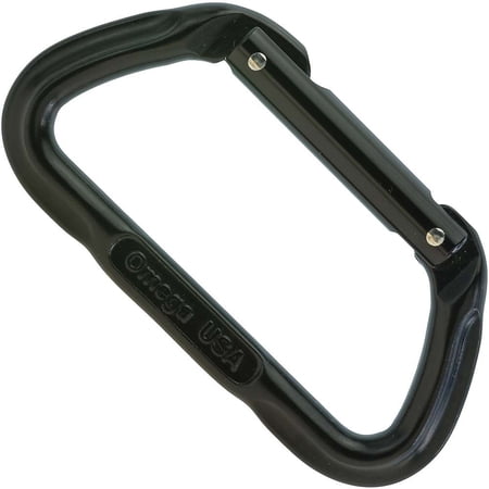 Omega Pacific Lite D Black Carabiner