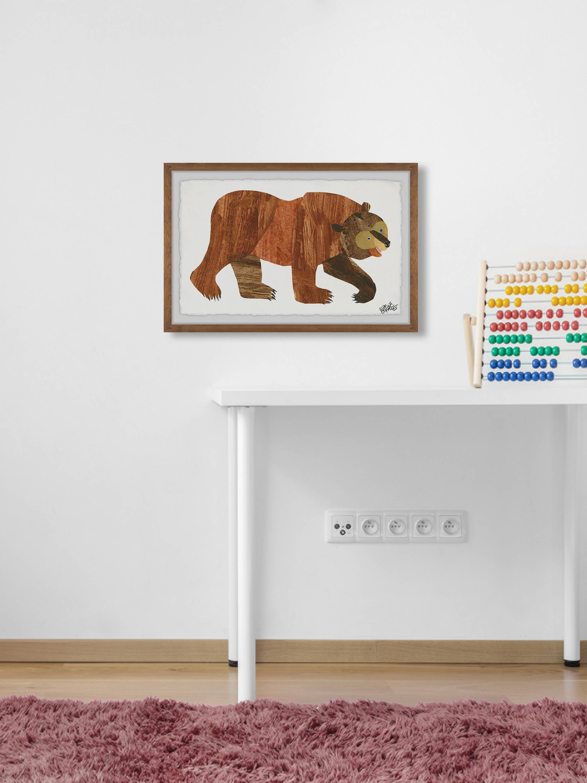 Marmont Hill Brown Bear By Eric Carle Framed Wall Art, 12.00" x 1.50"