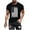 A Black, variant on Mens Shirts Men Casual Fashion Printing Round Neck Pullover Fitness Sports Shorts Sleeves T Shirt Blouse White M