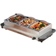 thumbnail image 2 of Brentwood 180-Watt 4.5-Qt. 3-Pan Buffet Server and Warming Tray, Silver, 2 of 6