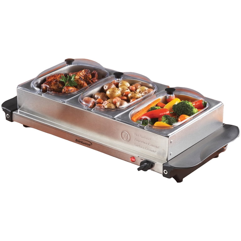 Brentwood 180-Watt Buffet Server, 3-Pan, 4.5-Qt. photo 5