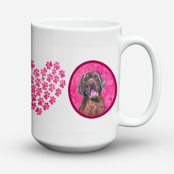 Carolines Treasures SC9127PK-CM15 Pink Labrador Coffee Mug 15 oz 15 ounce multicolor