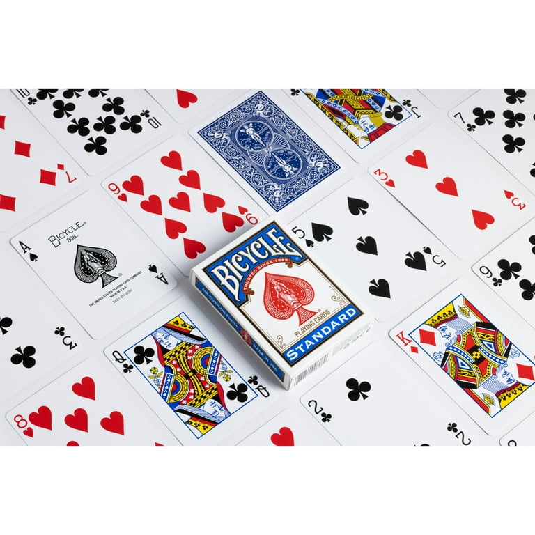 Bicycle Poker Playing Cards Standard Index 1 Deck Air Cushion Finish 100 Recyclable Color May Vary Walmart