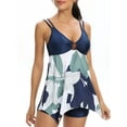thumbnail image 3 of BIKINX Women's Plus Size Swimsuits Tankini Bathing Suits for Women Tummy Control Swim Dress Two Piece Swimwear with Shorts, 3 of 6