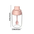 thumbnail image 3 of Latrodar Proof Lid Spoon Integrated Seasoning Jar Kitchen Seasoning Jar Set Glass Seasoning Bottle Sealed Seasoning Box Pink Decorative, 3 of 5