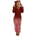 thumbnail image 3 of Baqcunre Jumpsuits for Women Women Long Sleeve Hooded Jumpsuit Pajamas Casual Winter Warm Rompe Sleepwear Jumpsuits for Women Dressy One Piece Jumpsuits for Women, 3 of 8