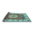 thumbnail image 2 of Ahgly Company Indoor Round Geometric Light Blue Traditional Area Rugs, 6' Round, 2 of 4