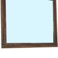 thumbnail image 3 of 39 Inch Mirror with Rectangular Wooden Frame, Brown- Saltoro Sherpi, 3 of 5