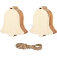 thumbnail image 1 of 10 piezas de adornos de madera para árbol de Navidad en rodajas de madera Natural, adornos colgantes de madera en blanco, adornos colgantes para árbol de Navidad, 1 of 5
