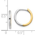 thumbnail image 2 of 14k Two Tone Gold Round Hinged Hoop Earrings, 2 of 6
